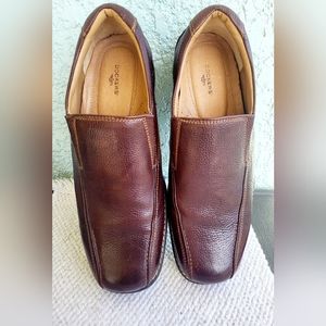 NEW sz 11.5M BROWN Leather slipons